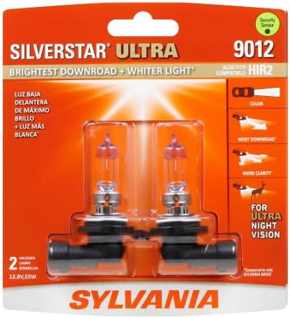 SYLVANIA - 9012 SilverStar Ultra - High Performance Halogen Headlight Bulb, High Beam, Low Beam and Fog Replacement Bulb
