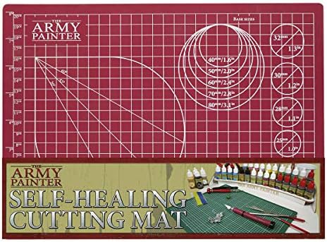 The Army Painter, Self-Healing Cutting Mat, Double Sided PVC Non-Slip, A4 | 3-Ply Gridded Miniature and Model Cutting Board, A4, Tabletop Roleplaying
