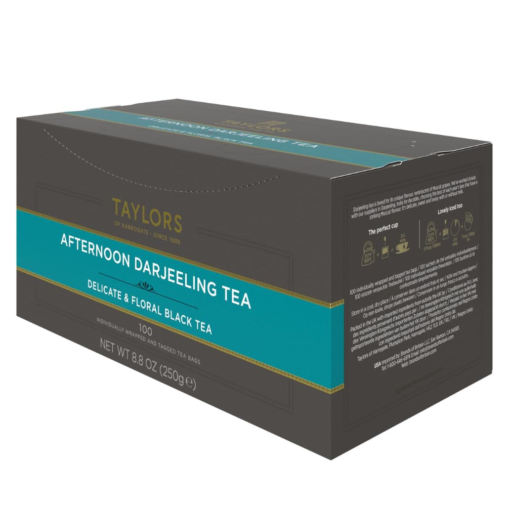Taylors of Harrogate Green Tea with Jasmine, Individually Wrapped Bags, 20 Count (Pack of 1), Delicate, Floral & Sweet, Caffeinated, Enjoy Hot or Iced, 20 Teabags