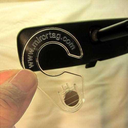 2 MirorTag Silver by JL Safety - Easily Display & Put Away a Handicapped Parking Placard. Strong Hook high Heat Rated. Magnetically snap the Holder