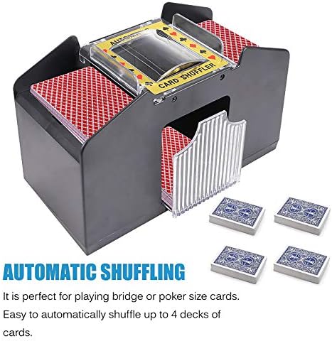 Automatic Card Shuffler for Five Crowns Card Game, Battery Operated Poker Shuffling Machine, Poker Card Shuffler