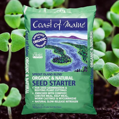 Coast of Maine (8qt) Sprout Island Blend, Organic & Natural Seed Starter for Seed Germination & Root Plant Cuttings