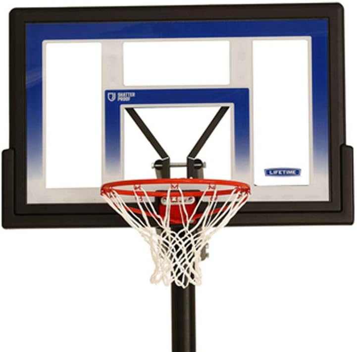 Lifetime In-Ground Fusion Backboard Action Grip Adjustable Basketball System, 48-Inch