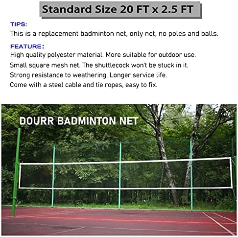 Badminton Tournament Net 20 FT x 2.5 FT
