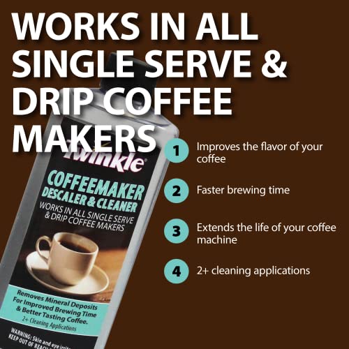 Twinkle Product Title Coffee Maker Cleaner (8 Fl Oz.) - Automatic Drip & Single Serve Coffeemaker Descaler/Removes Mineral, Hard Water, Lime