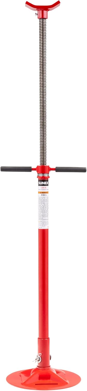 SUNEX TOOLS 6810A, Underhoist Support Stand with Foot Pedal, ¾ Ton Capacity, Large Base, Bearing Mounted Spin Handle, Height Adjustment Under Load, Lightweight, Supports Vehicle Components Only