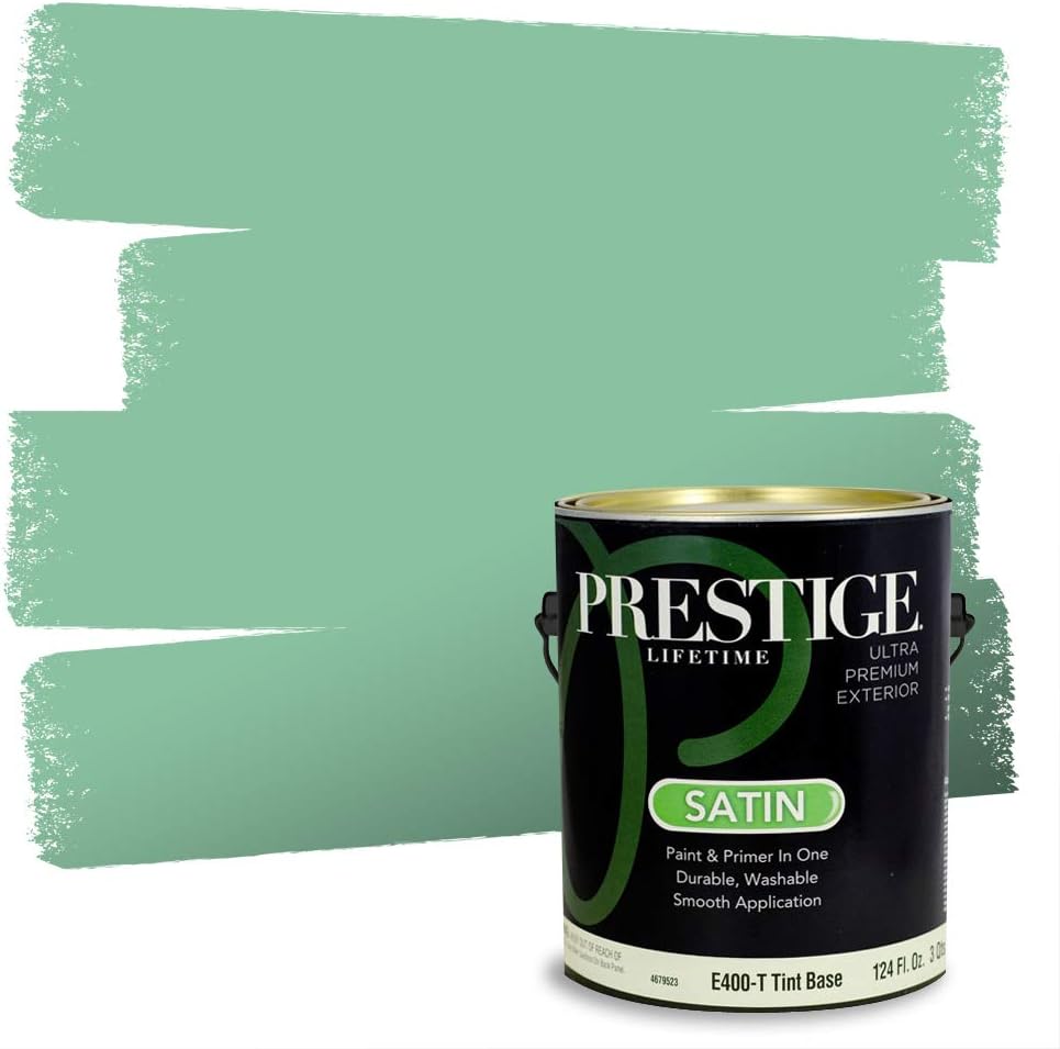 PRESTIGE Paints Exterior Paint and Primer In One, 1-Gallon, Semi-Gloss, Comparable Match of Sherwin Williams* Electric Lime*