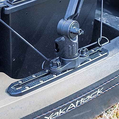 YakAttack HD LockNLoad Track Mount Base | Dual MightyBolt System for Kayak Rod Holders