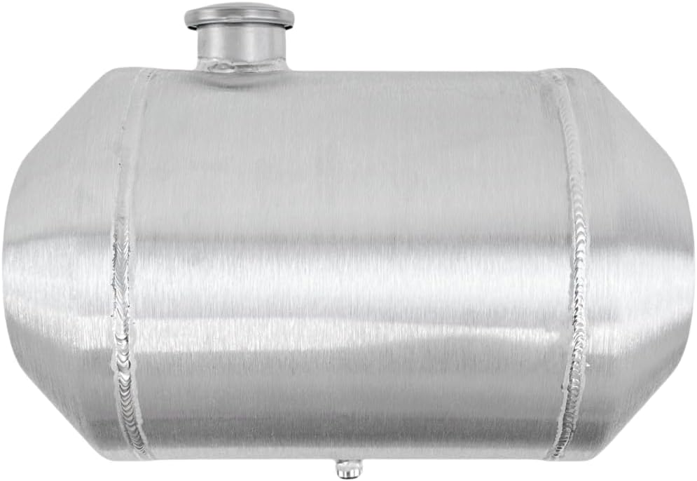 JSD 5 Gallons 10" x 16" Aluminum Spun Round Gas Tank End Fill 1/4" NPT Outlet- Off-road / Tractor Pull