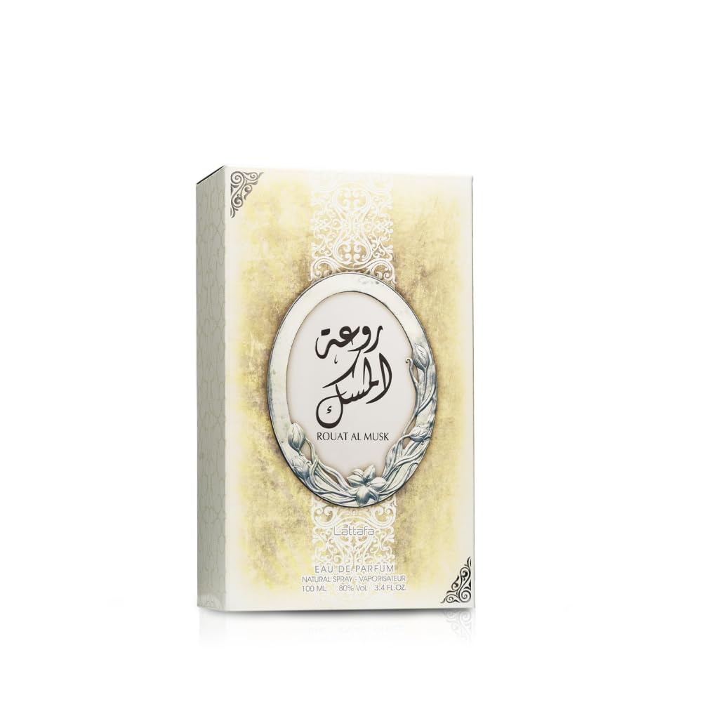 Lattafa Perfumes Rouat Al Musk for Unisex Eau de Parfum Spray, 3.40 Ounces / 100 ml