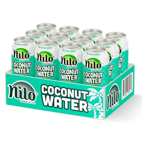 NILO 100% Pure Coconut Water | NO Sugar added | GMO FREE | NOT from Concentrate | 10.8 oz (Pack of 12)