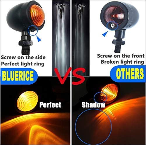 Universal Motorcycle Turn Signals Bullet Blinker Indicator Lights Amber Lamp Light for Sportster Cruiser Bobber Chopper Harley Honda Yamaha Kawasaki