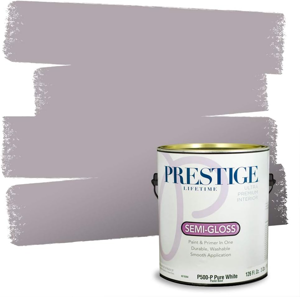 PRESTIGE Paints Exterior Paint and Primer In One, 1-Gallon, Satin, Comparable Match of Sherwin Williams* Ash Violet*