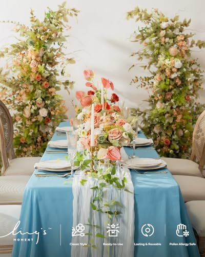 Ling's moment Artificial Clematis Cascading Greenery Garlands Vines