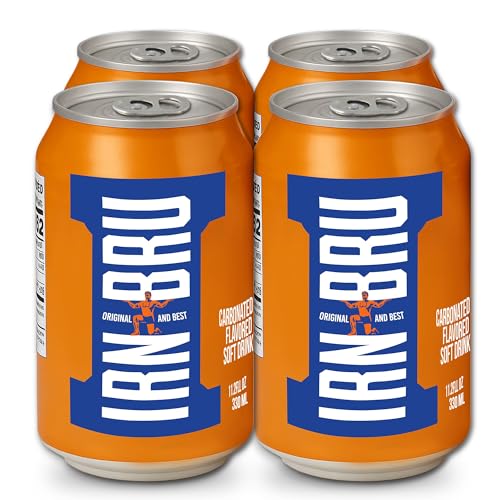 IRN-BRU Original Scottish Sparkling Soda, Citrus Flavored Carbonated Drink - Sparkling Flavored Soft Drink, 32 Flavor Recipe, 16.9 fl oz Bottles, Pack of 12
