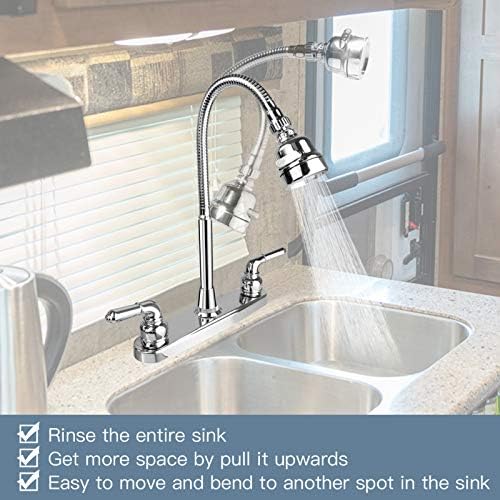 RV Kitchen Faucet,Camper RV Sink Faucets Kitchen Replacement,8 inch 2 Hole