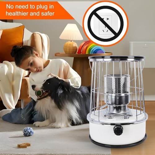 Luocute Portable Kerosene Heater, 10000BTU / H Indoor Outdoor Space Heater with Anti Tipping Guard