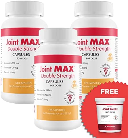 Double Strength (DS) Capsules for Dogs, Glucosamine, Chondroitin, Vitamins and Antioxidants