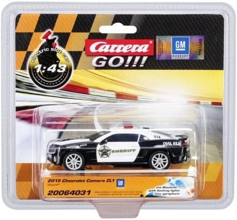 Carrera GO 2015 Chevrolet Camaro ZL1 Sheriff 1:43 Scale Analog Slot Car | Compatible with all Carrera GO electric & battery race tracks, 1:43 scale