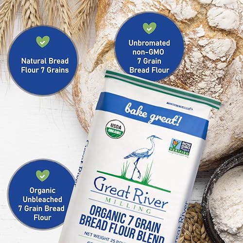 Great River Milling Organic 7 Grain Bread Flour, 25 lb