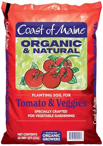 Coast of Maine Tomatoes and Veggies (20qt) Organic and Natural Planting Soil, Crafted for Vegetable Gardens and Organic Growers
