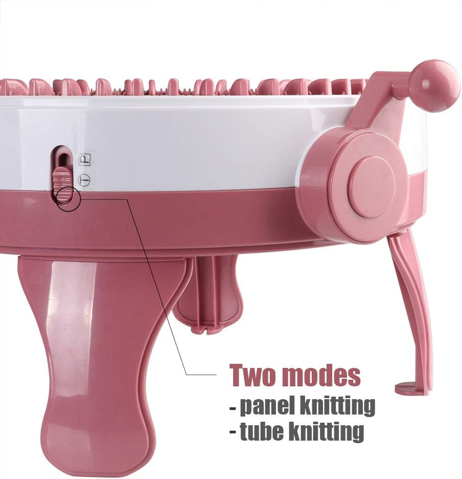 Umootek SENTRO 40 Needles Knitting Machine with Electric Adapter, Knitting Board Rotating Double Loom, Smart Weaving Loom Round Knitting Machines