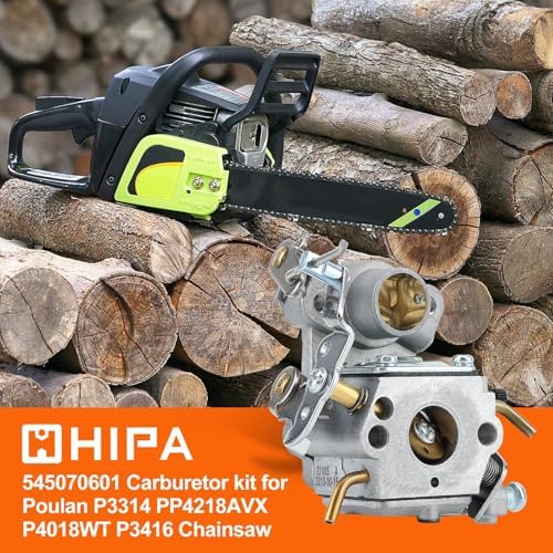 Hipa 545070601 Carburetor for Poulan Pro P3314 PP3816 PP4218 Gas Chainsaw | Fits PP3416 PPB3416 PP3516 PP4018 SM4218AV Replace C1M-W26C
