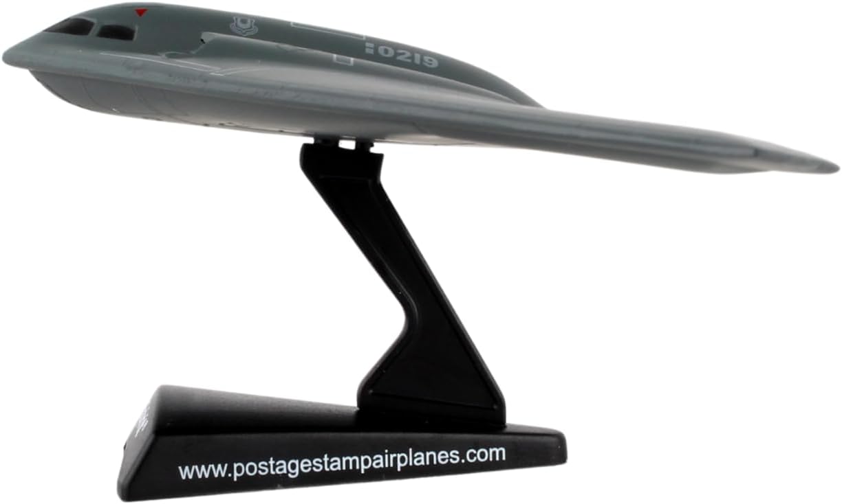 Postage Stamp USAF B-2 Spirit Stealth Bomber Die-Cast Model – 1:280 Scale Long-Range Strategic Aircraft Replica with Display Stand, Highly Detailed