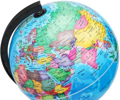 EXERZ 8" World Globe - Political Map Educational Earth Globe - English