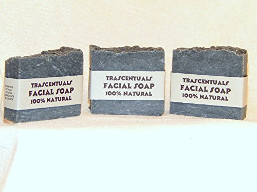 Acne Soap Natural Facial Bar Contains Tea Tree Oil Activated Charcoal Shea Butter Coconut and Olive Oil Comes With Case Chemical Free (BLUE)