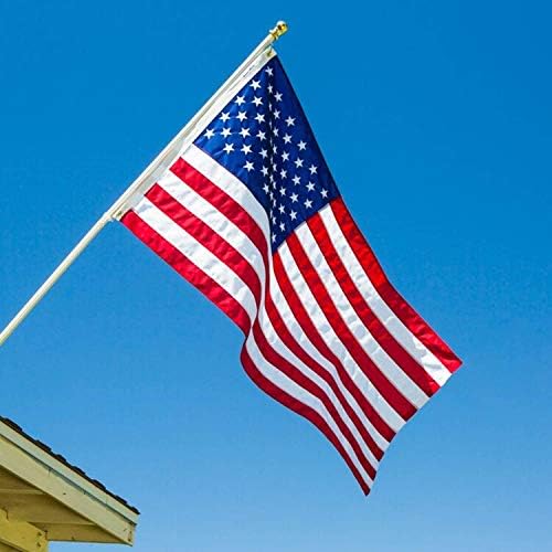 Grace Alley American Flag: 5x8 FT US Flag - 100% Made In USA - Embroidered Stars and Sewn Stripes and Brass Grommets