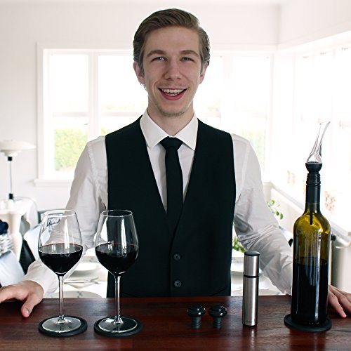 Barvivo Red Wine Aerator and Wine Saver Pump with 2 Vacuum Bottle Stoppers - Preserver For Your Wine - Ultimate Gift Idea as Valentines Day Gifts