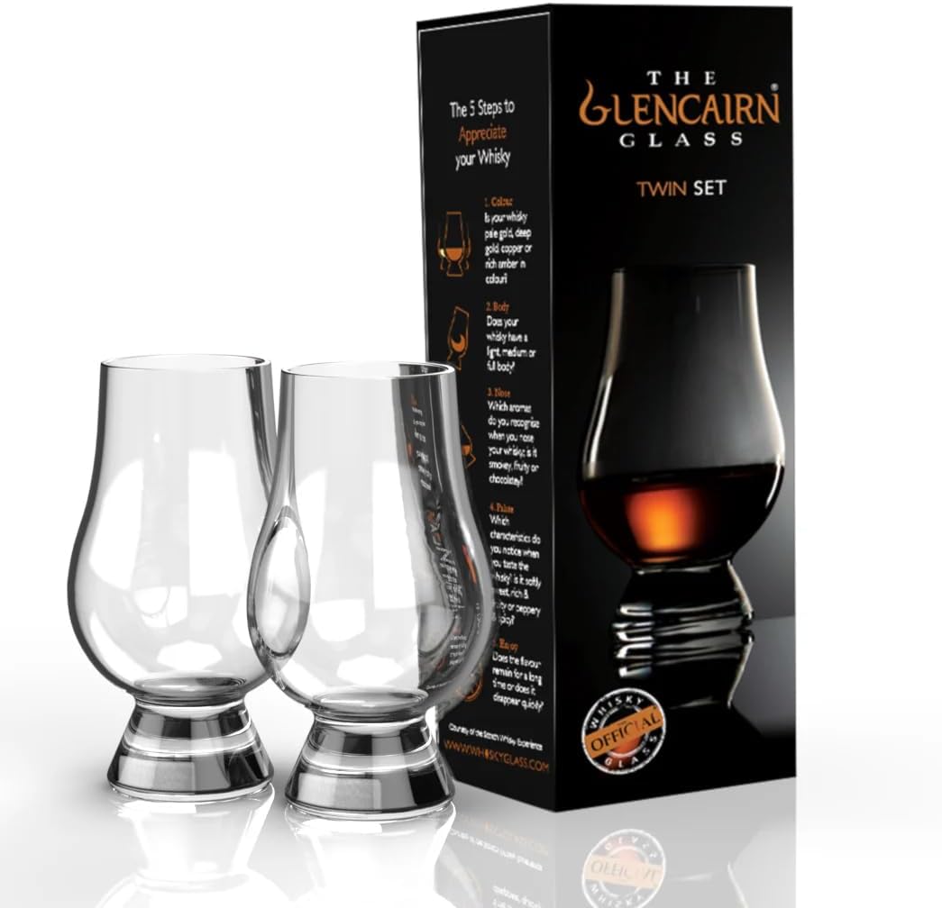 GLENCAIRN Whiskey Glass, Gift Set of 2 in Twin Carton | Glencairn Official Whisky Glass | Twin Pack