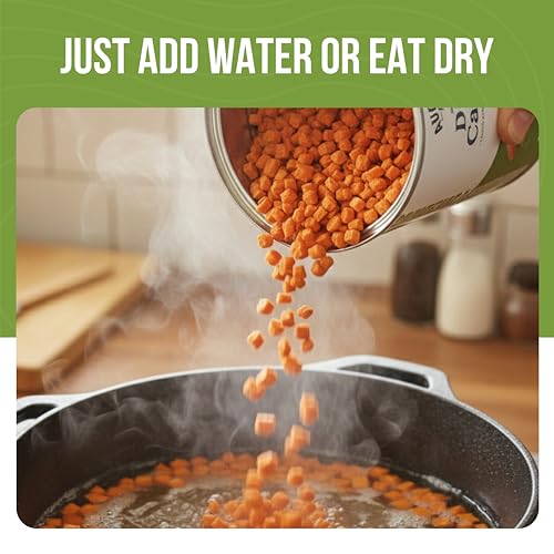Augason Farms Dehydrated Diced Carrots Can | Emergency Food Supply, 216 Servings, 25 Year Shelf Life, Great for Cooking, Baking, and Snacks, Dehydrated Meals