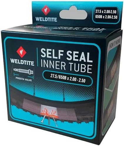 Weldtite Self Sealing Bike Inner Tube - Reliable Puncture Protection - 27.5"/650B x 2.00-2.50, Presta Valve | Presta Valve, Easy Installation