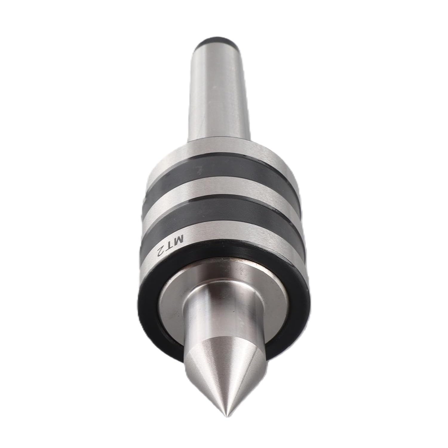 MT2 Live Revolving Center for Lathe Tailstock Machine | Bearing Steel, 55-60HRC Pointed Part 45-50HRC Main Part Quenching Hardness, 0.01 Accuracy