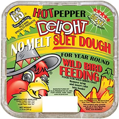 C&S CS12553 11.75 Oz Hot Pepper Delight Wild Bird No Melt Suet Dough