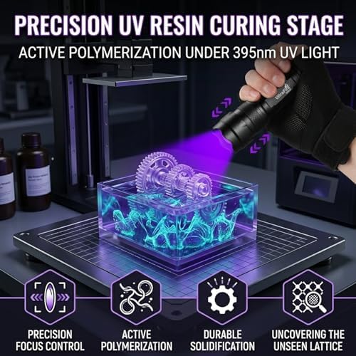 ULTRAFIRE Black Light UV Flashlight, Super Power UV 395-405 nm LED WF-502B Blacklight Flashlights for Leak Detector, Pet Urine Stain