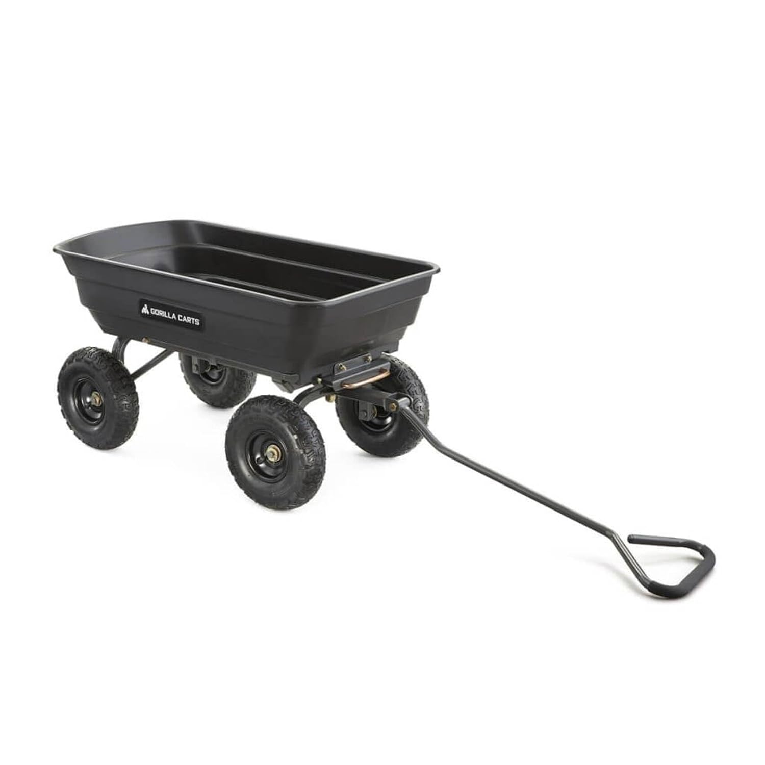 Gorilla Carts Poly Garden Dump Garden Cart with Easy to Assemble Steel Frame, Camping Wagon with Quick Release System, 1200 Pound Capacity, and 13 Inch Tires | 1,200-lb Capacity, 6 Cu Ft Tub Poly Dump Cart with Quick-Release Dump for Bigger Yard Cleanup…