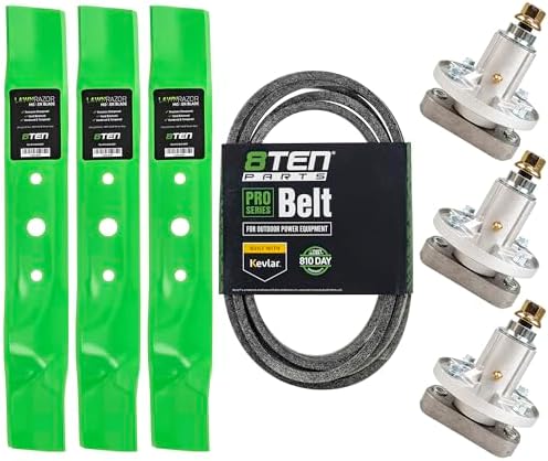 8TEN Blade Spindle Belt Screw Kit for John Deere GY20785 48 Inch Deck