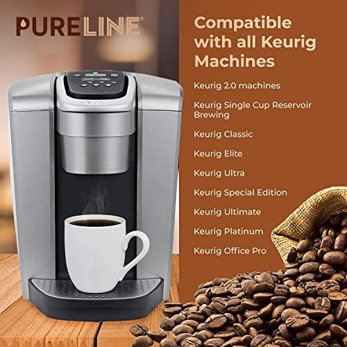 Keurig Filter Replacement by Pureline, 12 Pack Charcoal Water Filter