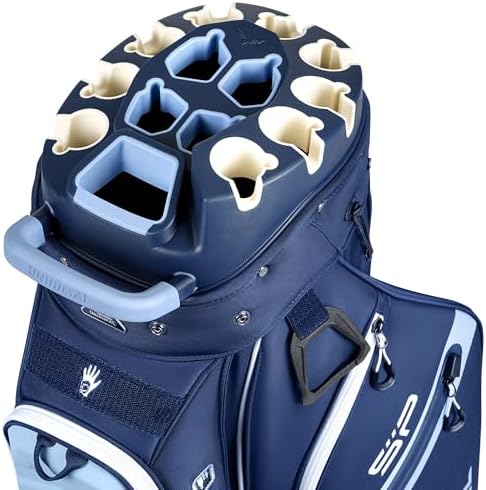 StablePoint Golf Cart Bag with 14-Way Full-Length Divider Top | S&T-Lock Golf Bag for Men with Magnetic Pocket, Cooler Pocket & Rain Cover