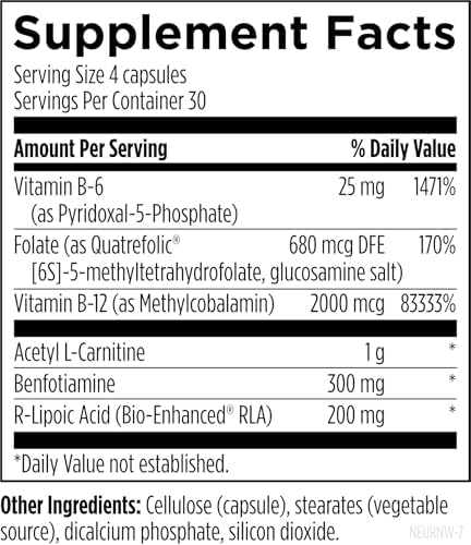 Designs for Health NeuroRenew - 5-MTHF with Vitamin B6 (p-5p), Methyl B12, Acetyl L-Carnitine