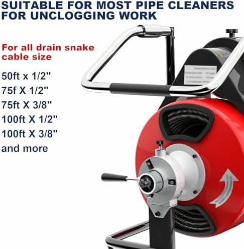 9Pcs Drain Snake Drill Attachment for 50FT-100FT Drain Machines | Cutter and Auger Set with Storage Case