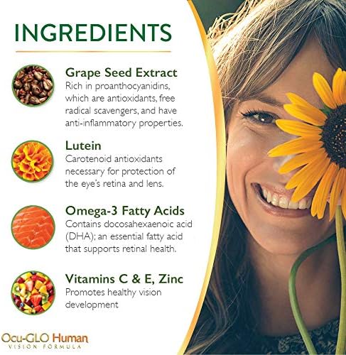 Ocu-GLO Human Vision Formula Eye Health Support Capsules, 90 Count