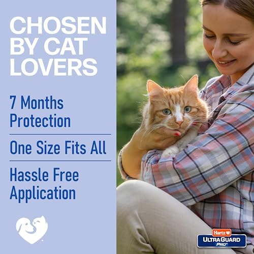 Hartz UltraGuard Pro Flea & Tick Collar for Cats and Kittens, 7 Month Flea and Tick Prevention and Protection, 1 Collar