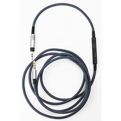 Fantasia Cable Compatible with Sennheiser HD598, HD598 SE, HD518, HD598Cs, HD599, HD569, HD579 Headphones, Remote Volume Mic for iPhone 4.3FT