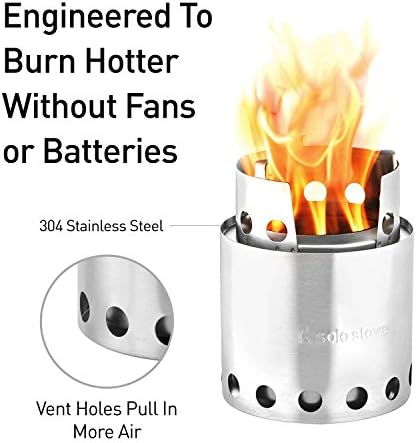 Solo Stove Lite - Portable Camping Hiking and Survival Stove | Powerful Efficient Wood Burning and Low Smoke | Gassification Rocket Stove for Quick