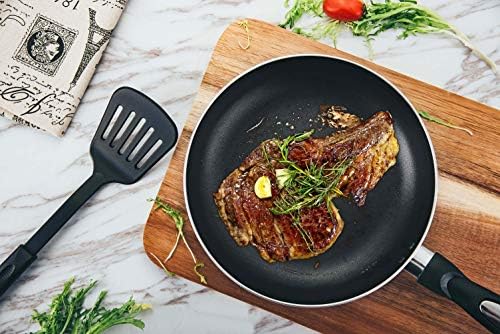 Alpine Cuisine Fry Pan 13-Inch Nonstick Coating Gray, Frying Pans Nonstick for Stove with Stay Cool & Comfortable Handle, Durable Nonstick Cookware, Ideal for Family