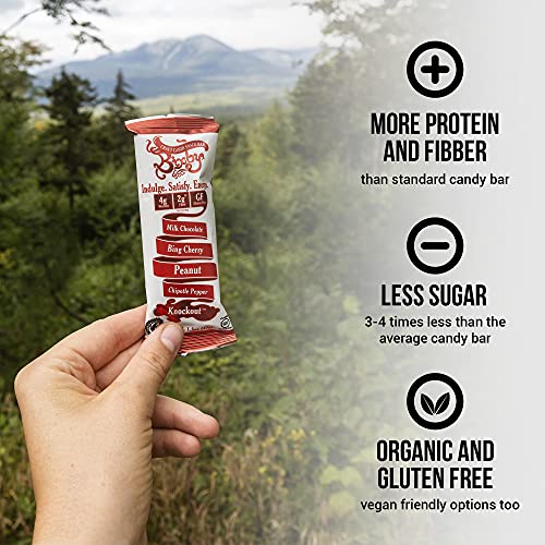 Bixby 12 Bars of Organic Milk Chocolate - Gluten Free Peanut Butter and Real Sea Salt - Non GMO Kosher Protein Snack with Clean Ingredients